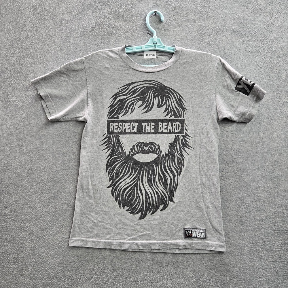 WWE Authentic Wear Women‎ Shirt S Gray Respect The Beard Daniel Bryan